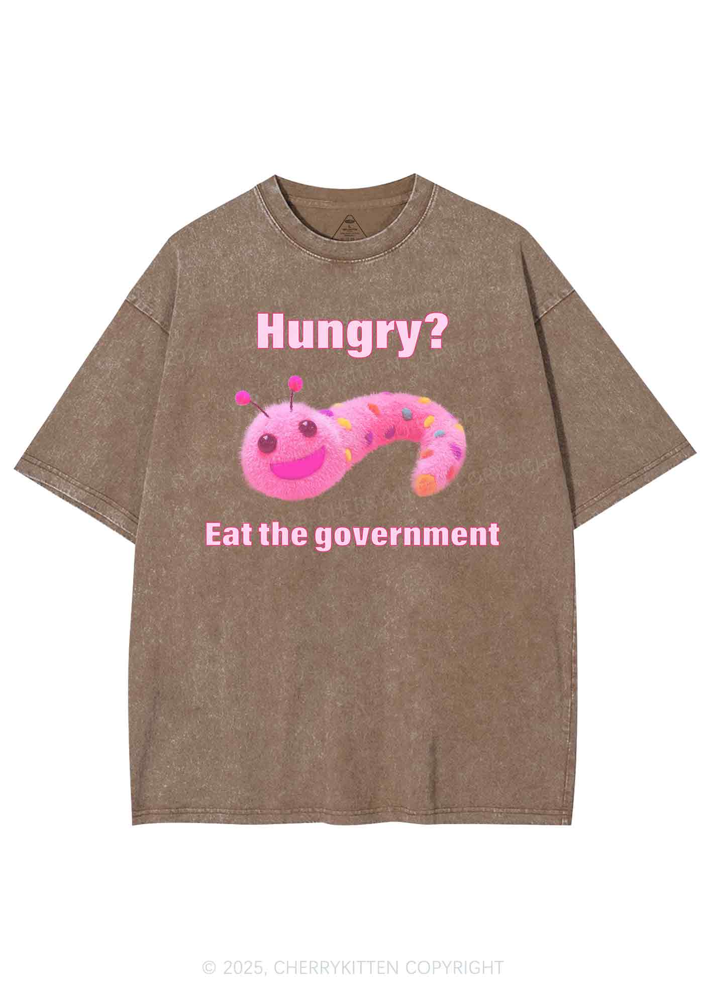 Eat The Government Y2K Shirts Washed Tee Cherrykitten