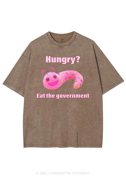 Eat The Government Y2K Shirts Washed Tee Cherrykitten