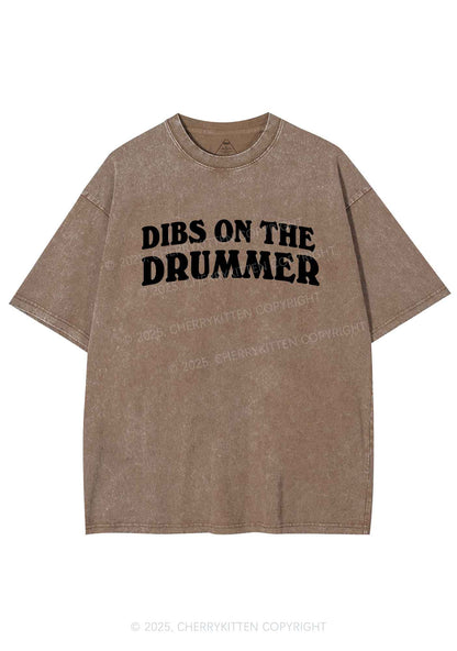 Dibs On The Drummer Y2K Shirts Washed Tee Cherrykitten