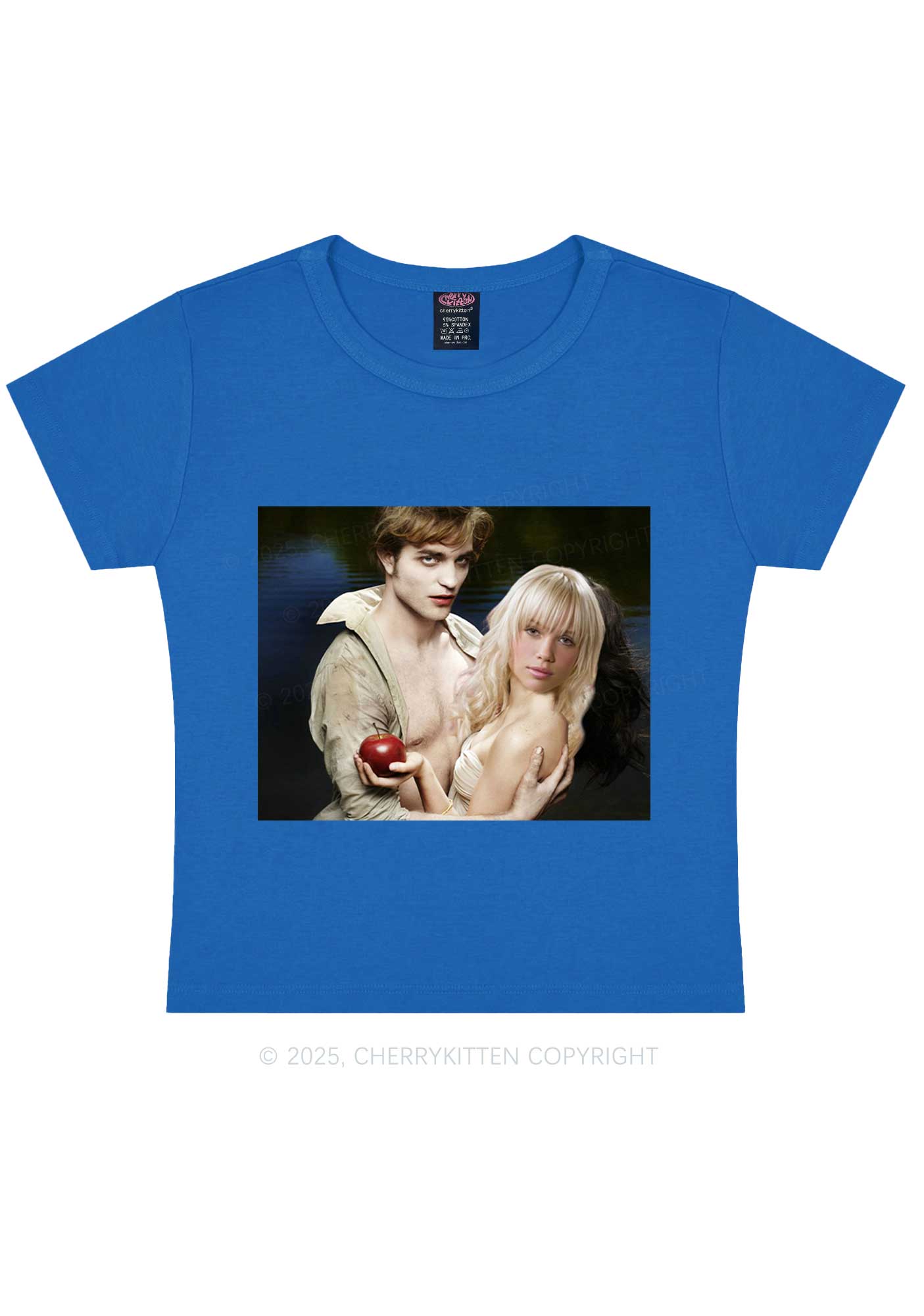 Custom Vampire Lover Photo Y2K Baby Tee Cherrykitten