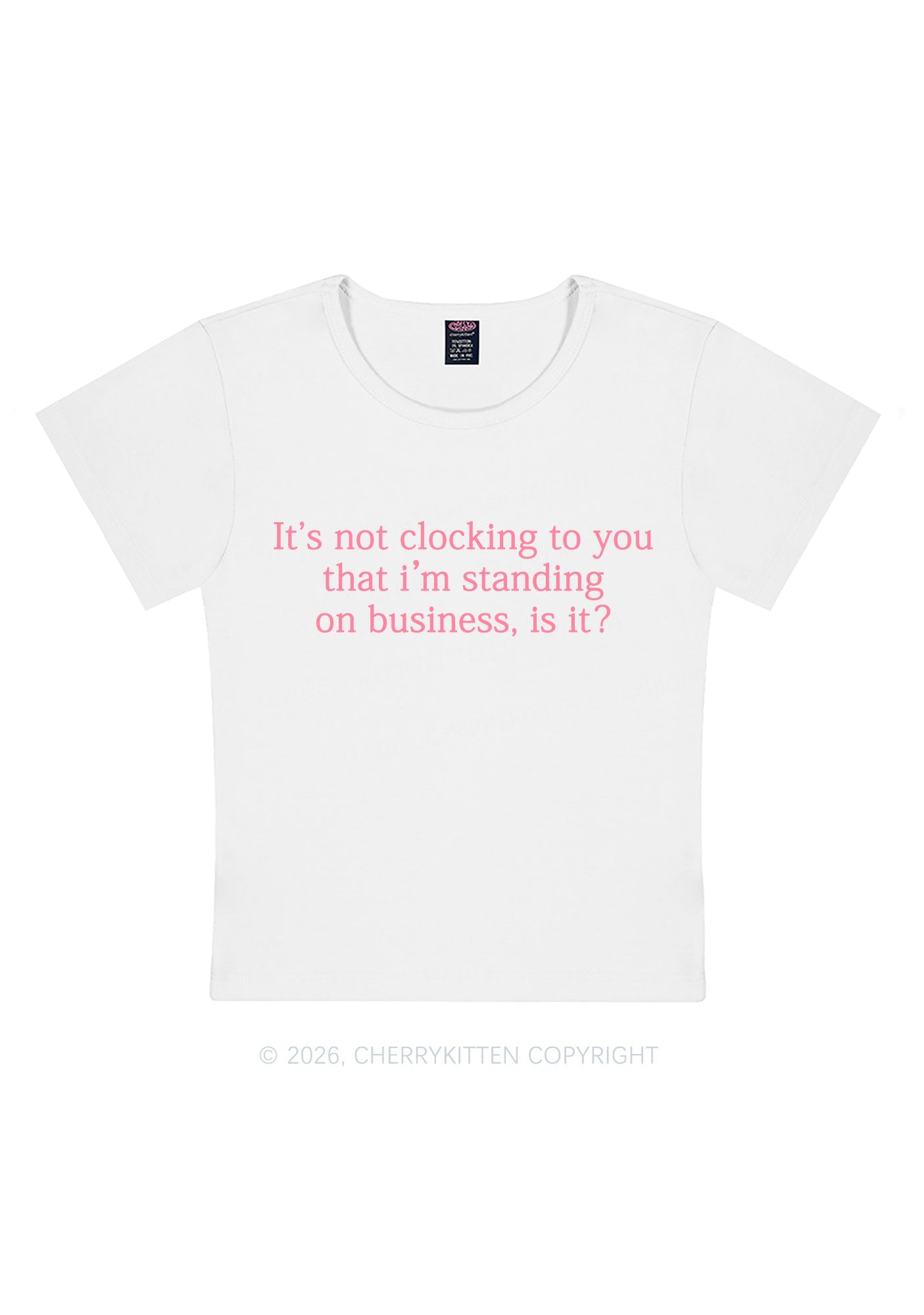 Standing On Business Y2K Baby Tee Cherrykitten