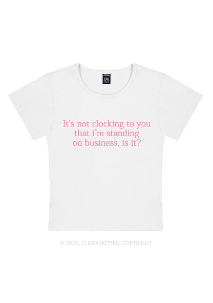 Standing On Business Y2K Baby Tee Cherrykitten