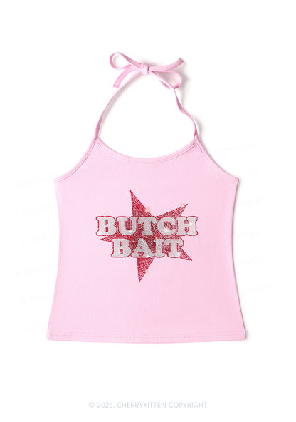 Rhinestone Butch Bait Pride Y2K Halter Neck Cami Cherrykitten