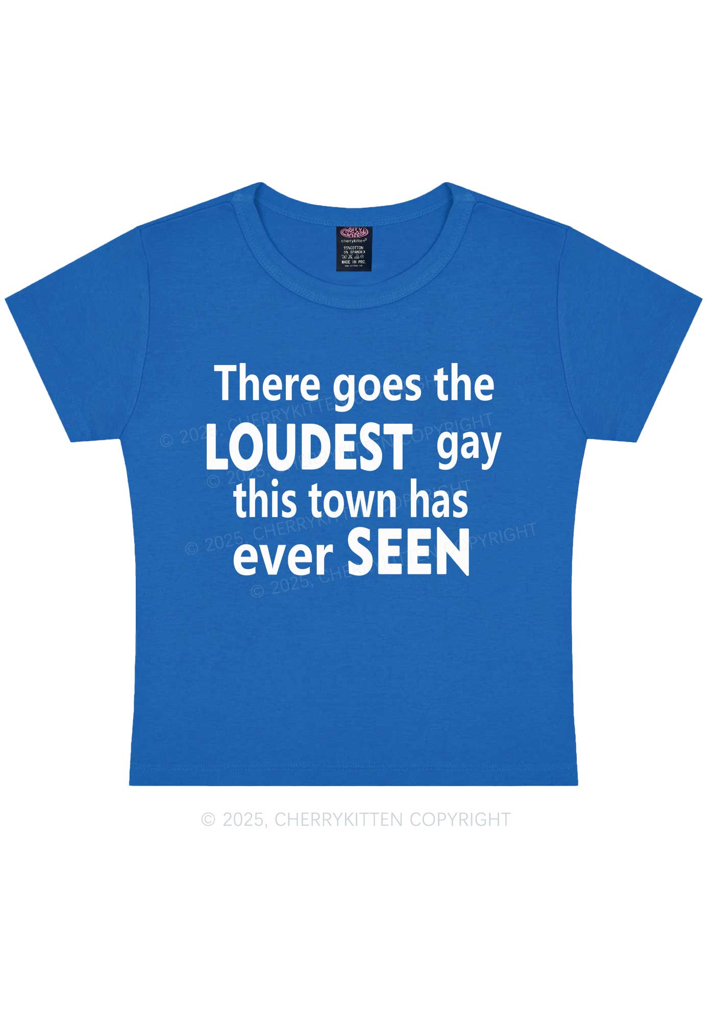 The Loudest Gay Y2K Baby Tee Cherrykitten