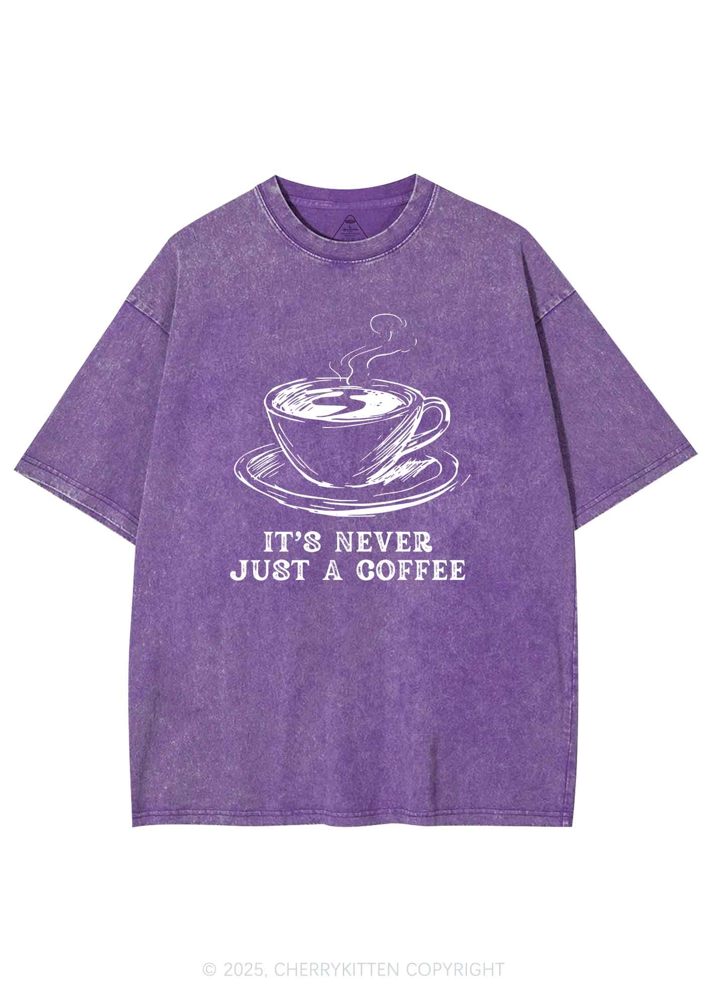 Its Never Just Coffee Pride Y2K Shirts Washed Tee Cherrykitten