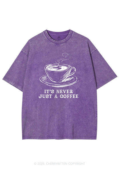 Its Never Just Coffee Pride Y2K Shirts Washed Tee Cherrykitten