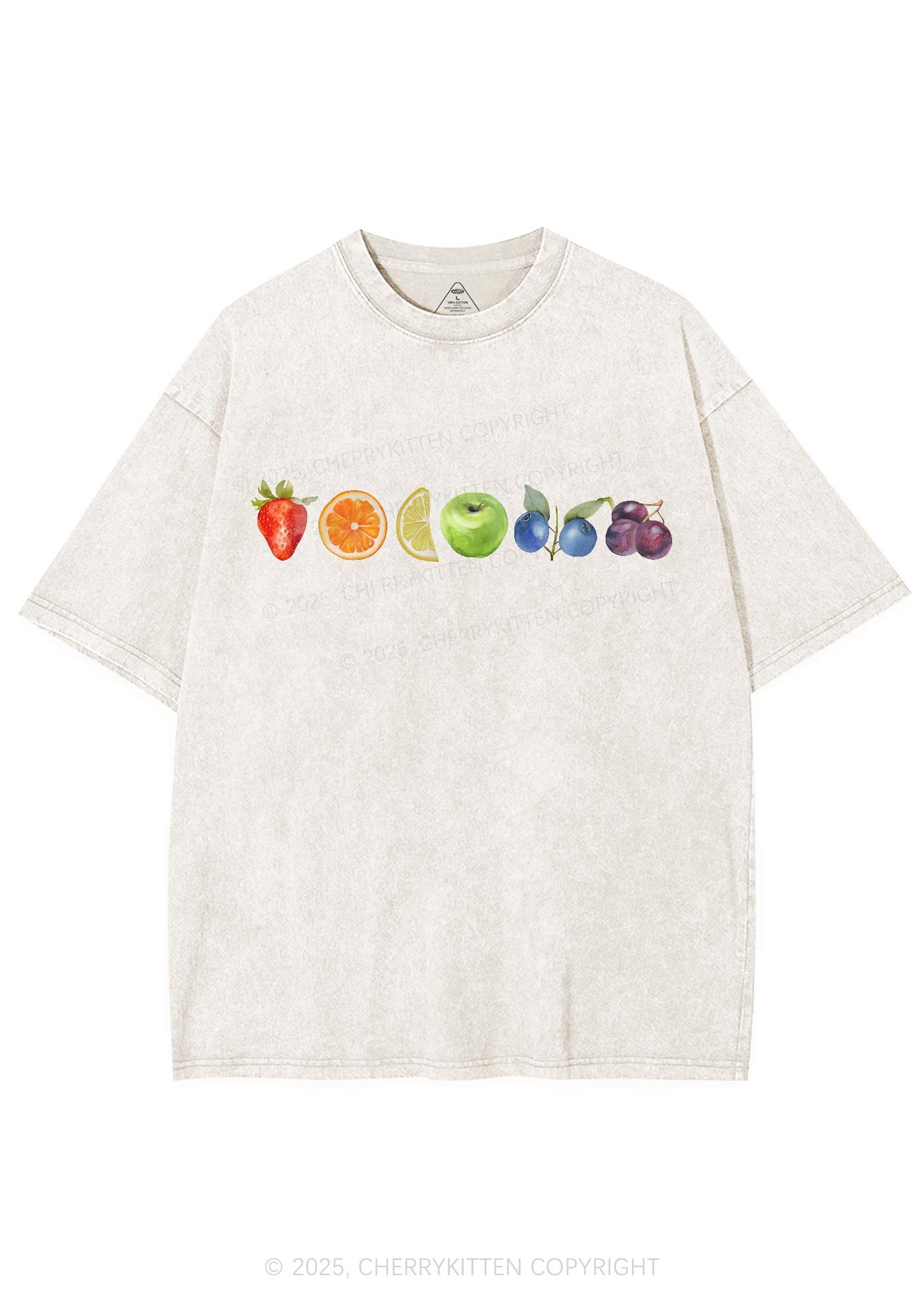Six Fruity Y2K Shirts Washed Tee Cherrykitten