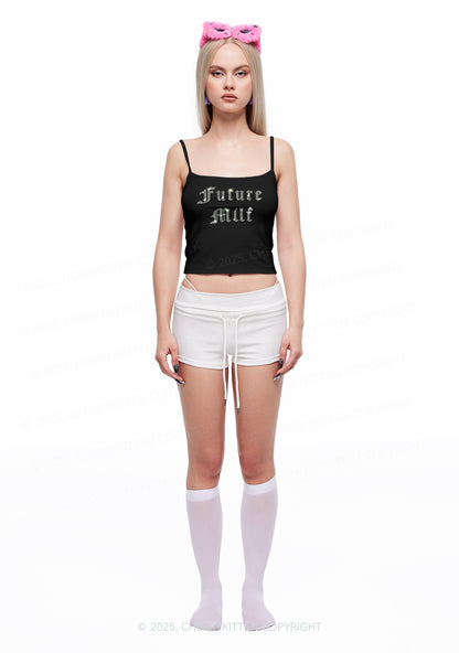 Rhinestone Future Mxxf Y2K Spaghetti Strap Cami Cherrykitten