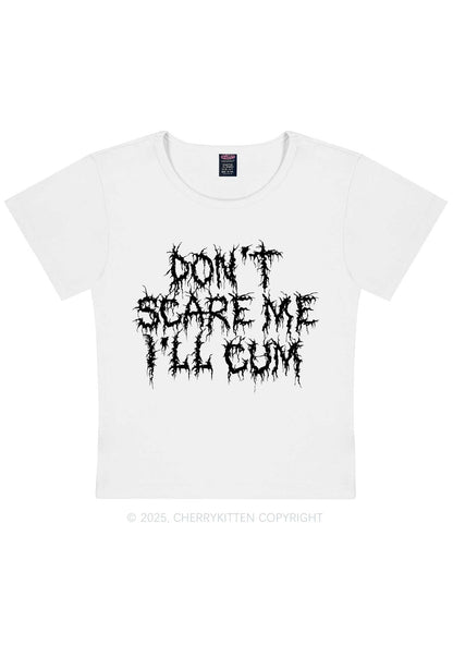 Halloween Dont Scare Me Cum Y2K Baby Tee Cherrykitten