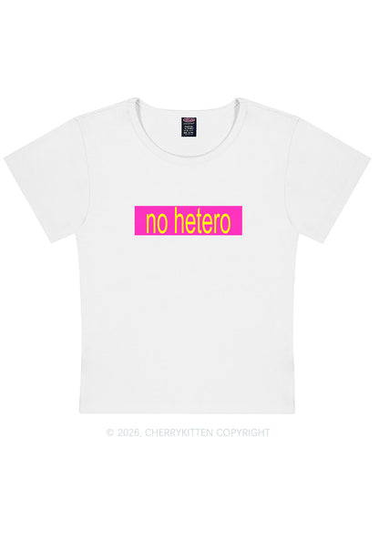 No Hetero Pride Y2K Baby Tee Cherrykitten