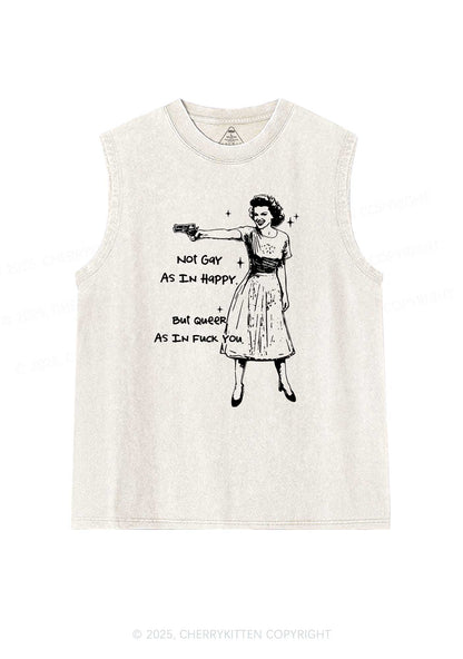 But Queer As In Pride Y2K Washed Muscle Tank Cherrykitten