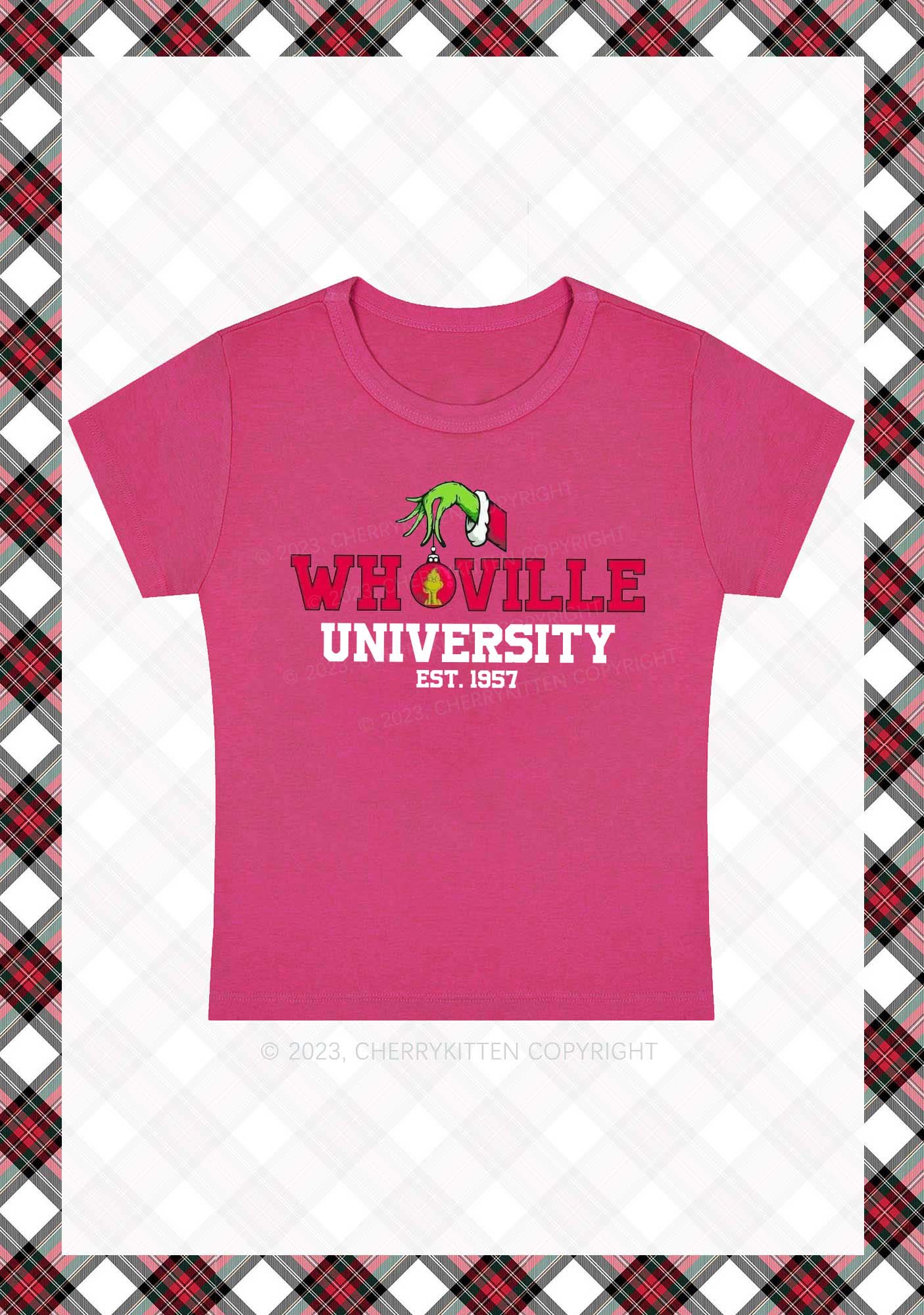Whoville University EST. 1957 Christmas Baby Tee Cherrykitten