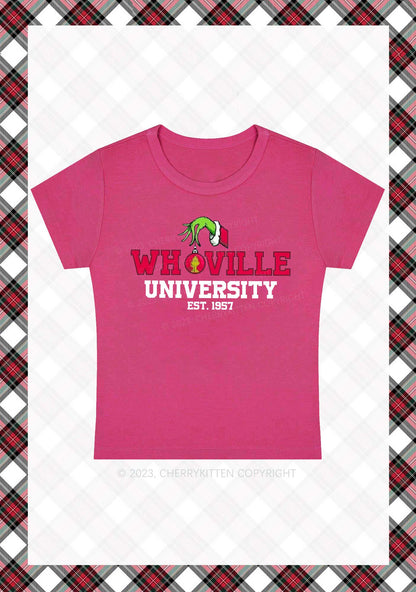 Whoville University EST. 1957 Christmas Baby Tee Cherrykitten