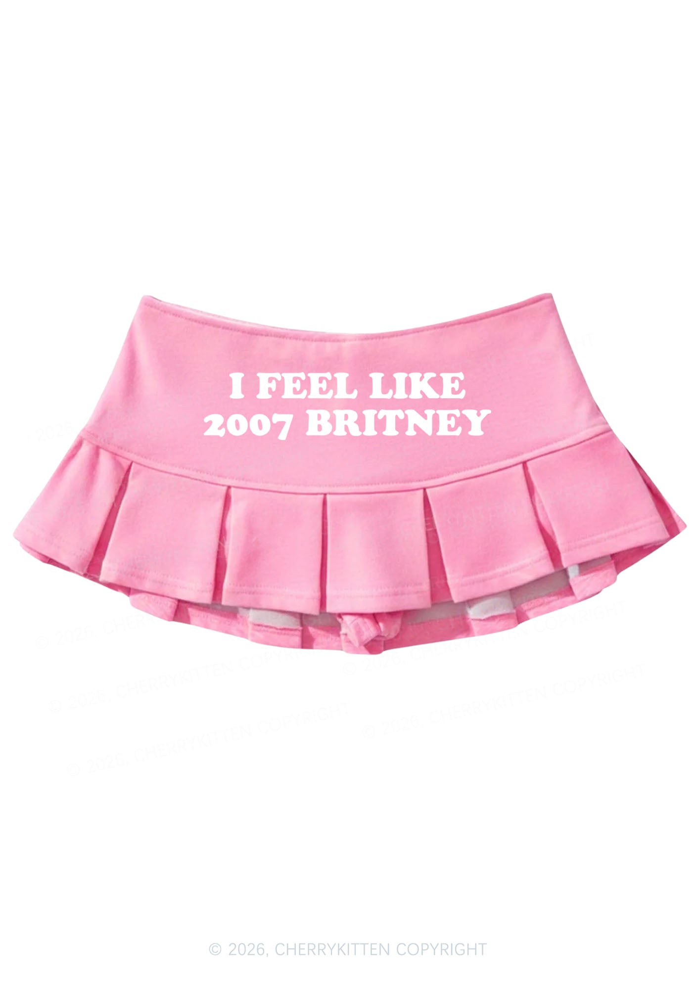 I Feel Like Britney Y2K Mini Pleated Skirts Cherrykitten