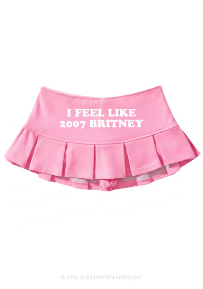 I Feel Like Britney Y2K Mini Pleated Skirts Cherrykitten