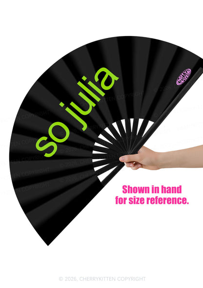 Black So Julia Y2K Rave Hand Fan Cherrykitten