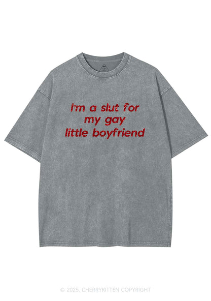Glitter Slxt For My Gay BF Y2K Shirts Washed Tee Cherrykitten