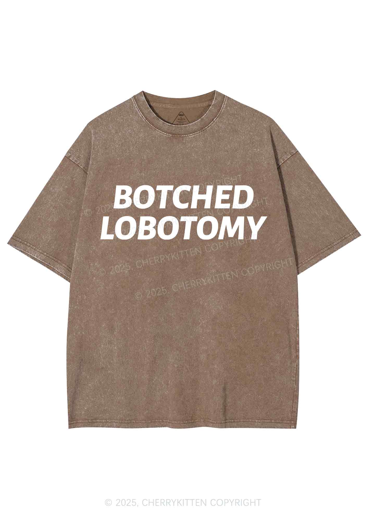 Botched Lobotomy Y2K Shirts Washed Tee Cherrykitten