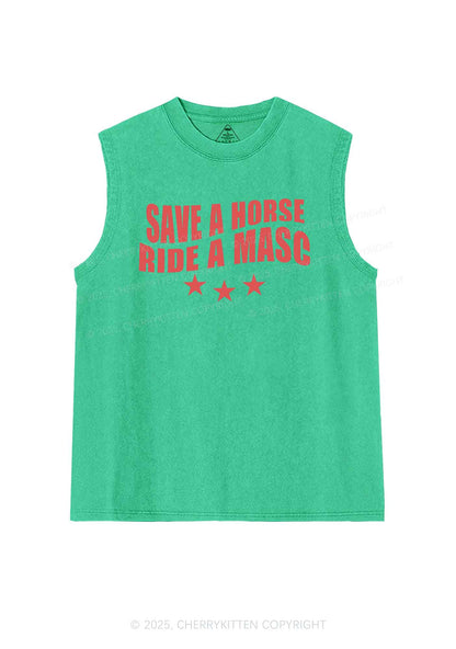 Ride A Masc Pride Y2K Washed Muscle Tank Cherrykitten