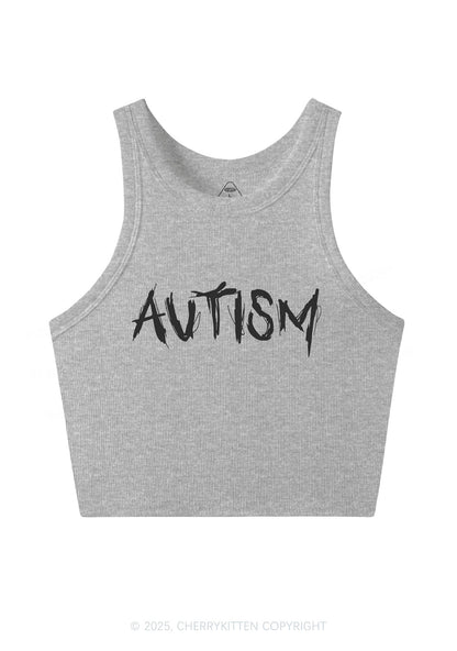 Satan Autism Y2K Crop Tank Top Cherrykitten