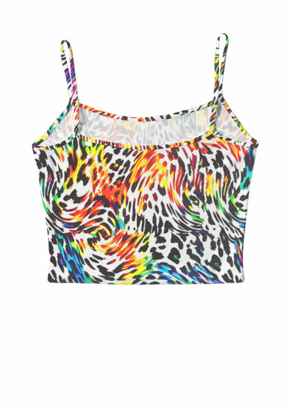 Rainbow Leopard Pride Y2K Mesh Cami Tank Cherrykitten