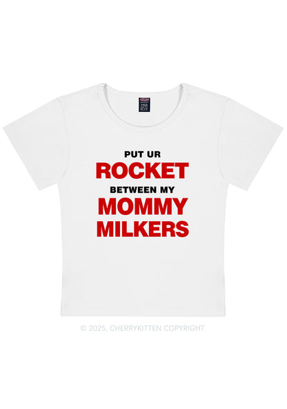 Rocket Mommy Milkers Y2K Baby Tee Cherrykitten