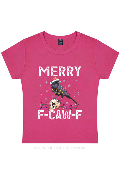 Christmas Merry Fcawf Y2K Baby Tee Cherrykitten