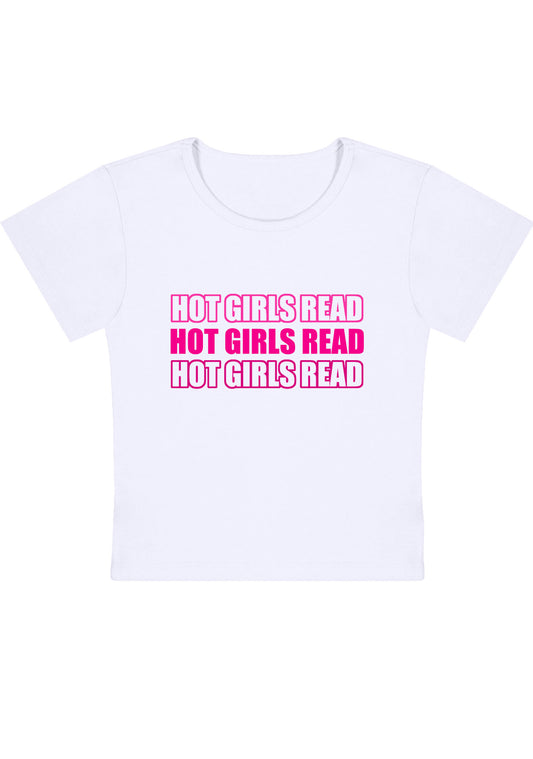 Hot Girls Read Y2K Baby Tee