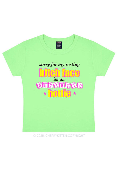 Autistic Hottie Y2K Baby Tee Cherrykitten