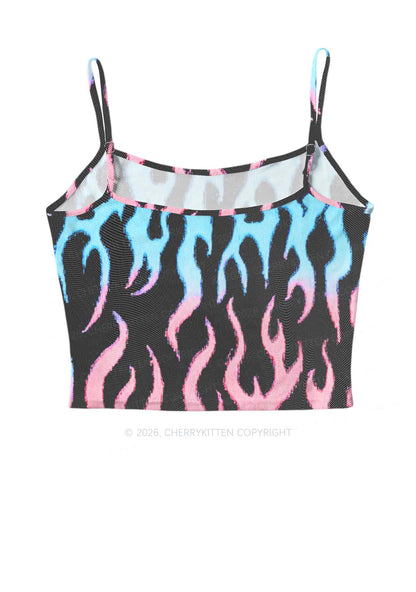 Trans Flame Pride Y2K Mesh Cami Tank Cherrykitten