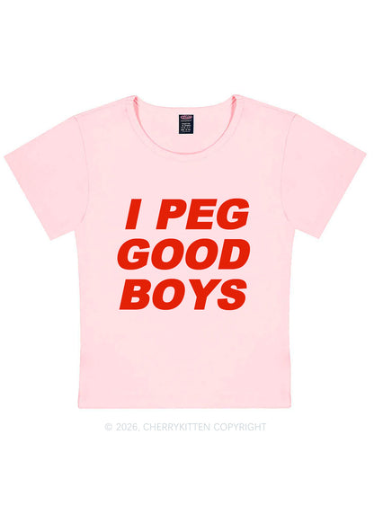 I Peg Good Boys Y2K Baby Tee Cherrykitten