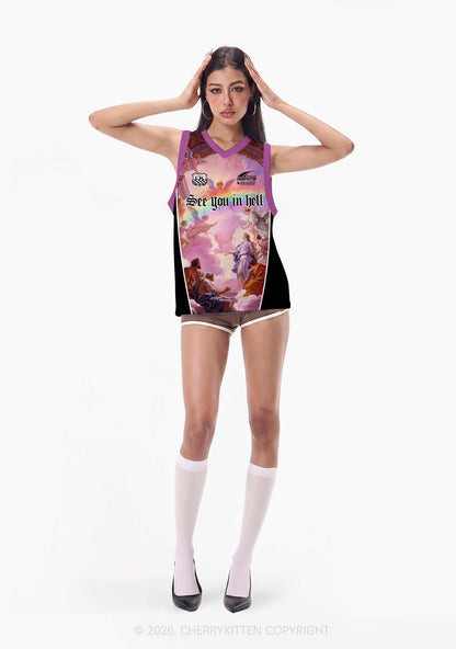 See You In Hell Angel Pride Y2K Sport Jersey Tank Cherrykitten