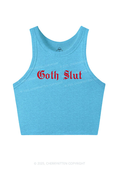 Goth Slxt Y2K Crop Tank Top Cherrykitten