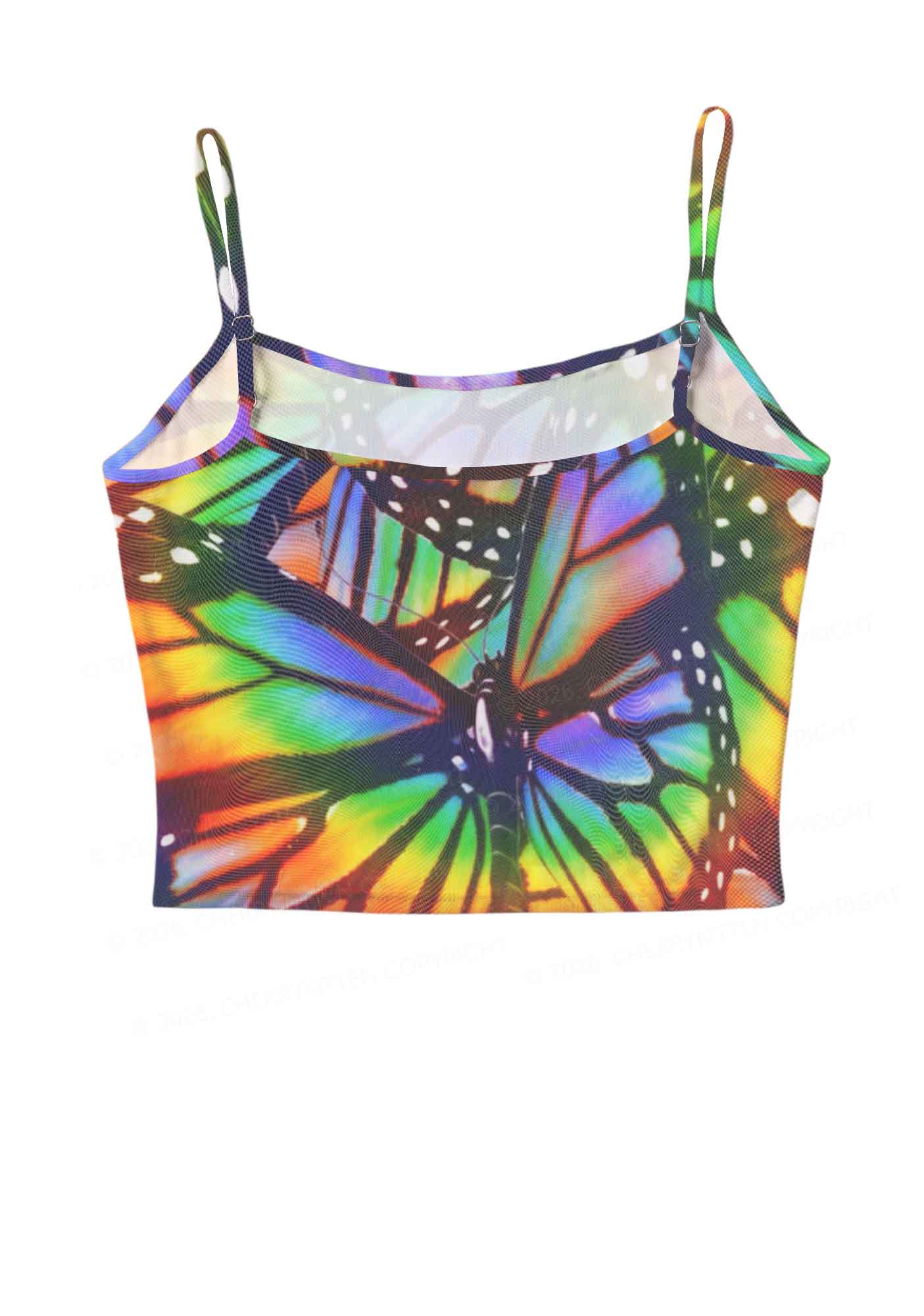 Rainbow Butterfly Y2K Mesh Cami Tank Cherrykitten