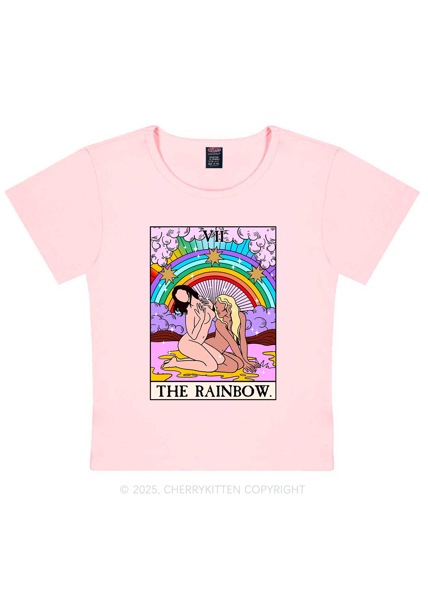 The Rainbow Y2K Baby Tee Cherrykitten