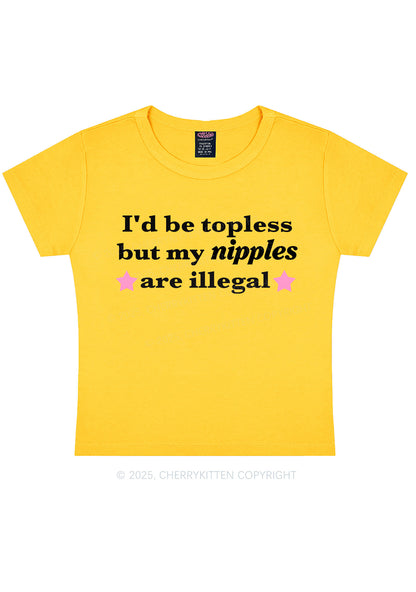 Nixxles Are Illegal Y2K Baby Tee Cherrykitten