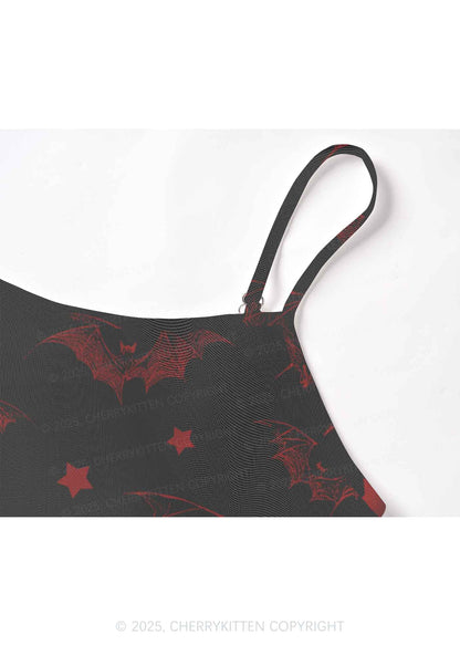 Bat And Star Y2K Mesh Cami Tank Cherrykitten