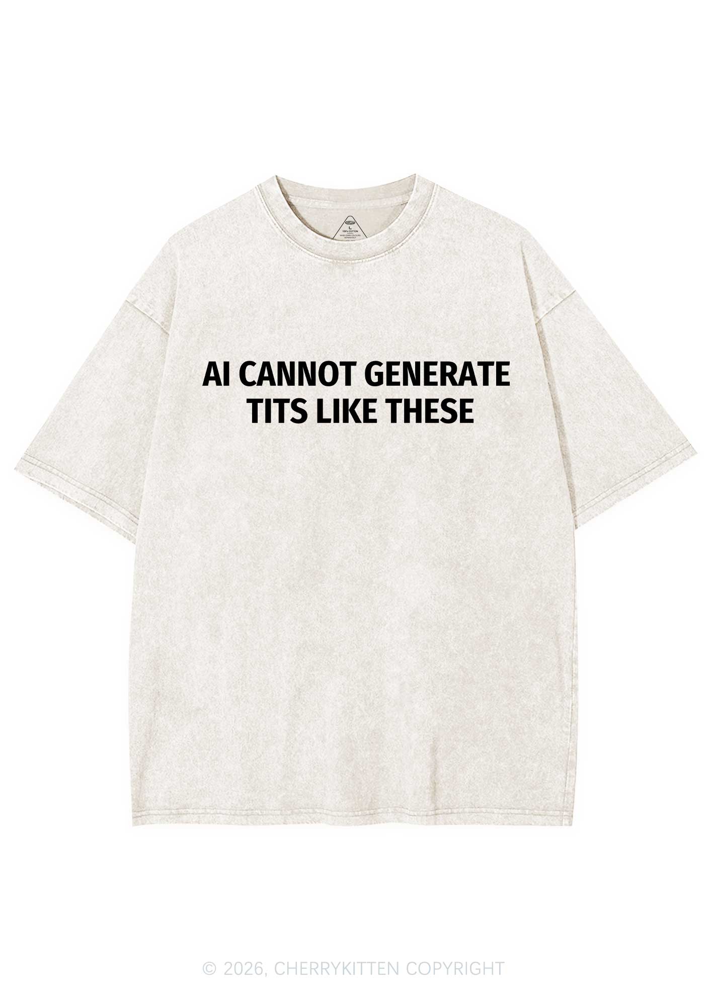 Ai Cannot Generate Txts Y2K Shirts Washed Tee Cherrykitten