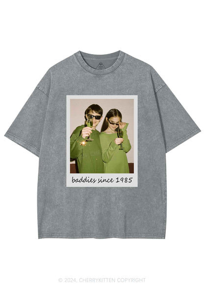 Baddies Since Y2K Valentine's Day Washed Tee Cherrykitten