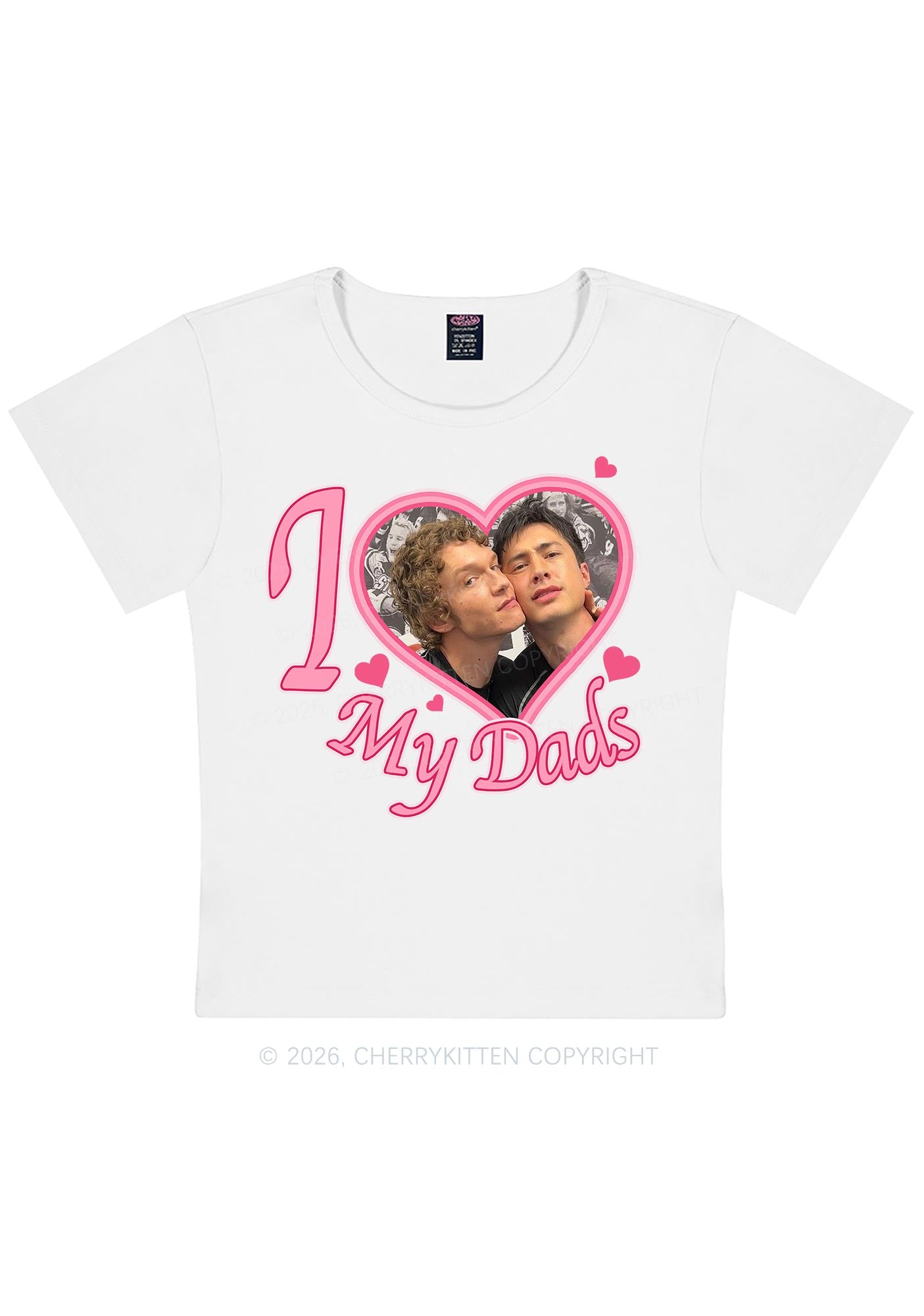 I Love My Dads HR Y2K Baby Tee Cherrykitten