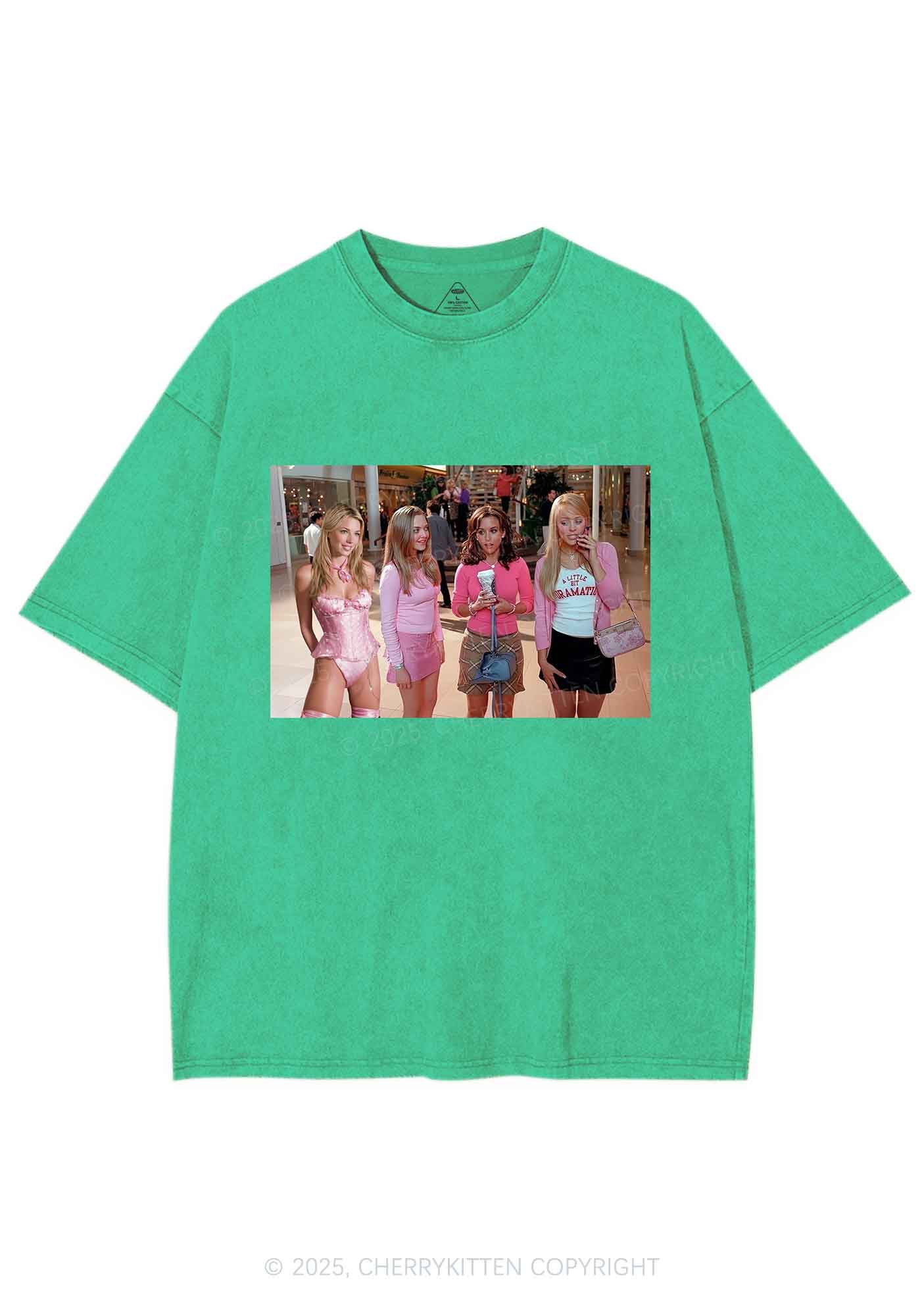 Custom Girls Movie Y2K Shirts Washed Tee Cherrykitten