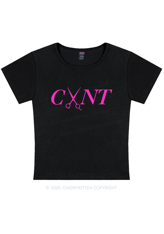 Pink Scissors Cxxt Pride Y2K Baby Tee Cherrykitten