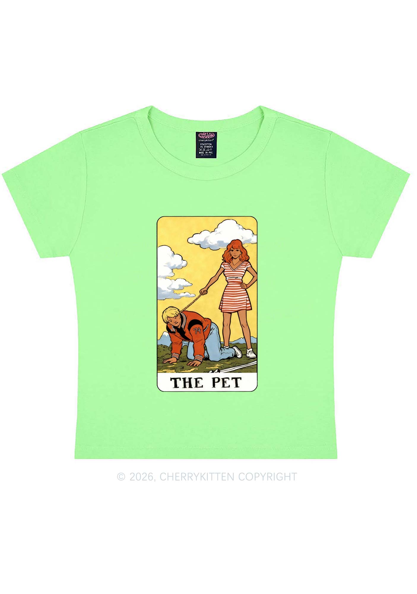 The Pet Y2K Baby Tee Cherrykitten