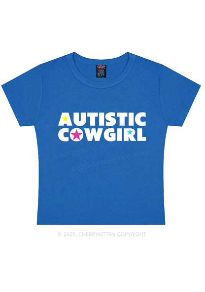 Autistic Cowgirl Y2K Baby Tee Cherrykitten