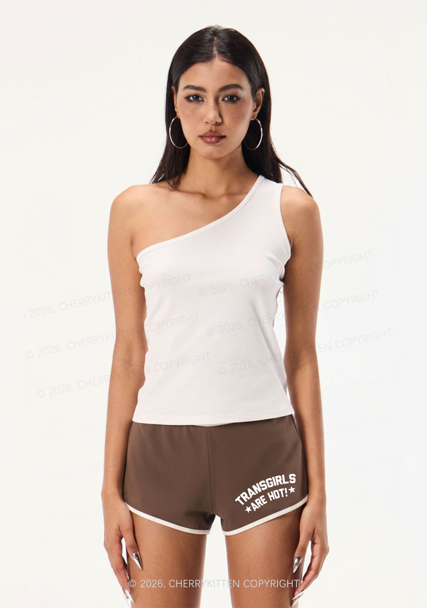 Transgirls Are Hot Pride Y2K Booty Shorts Cherrykitten