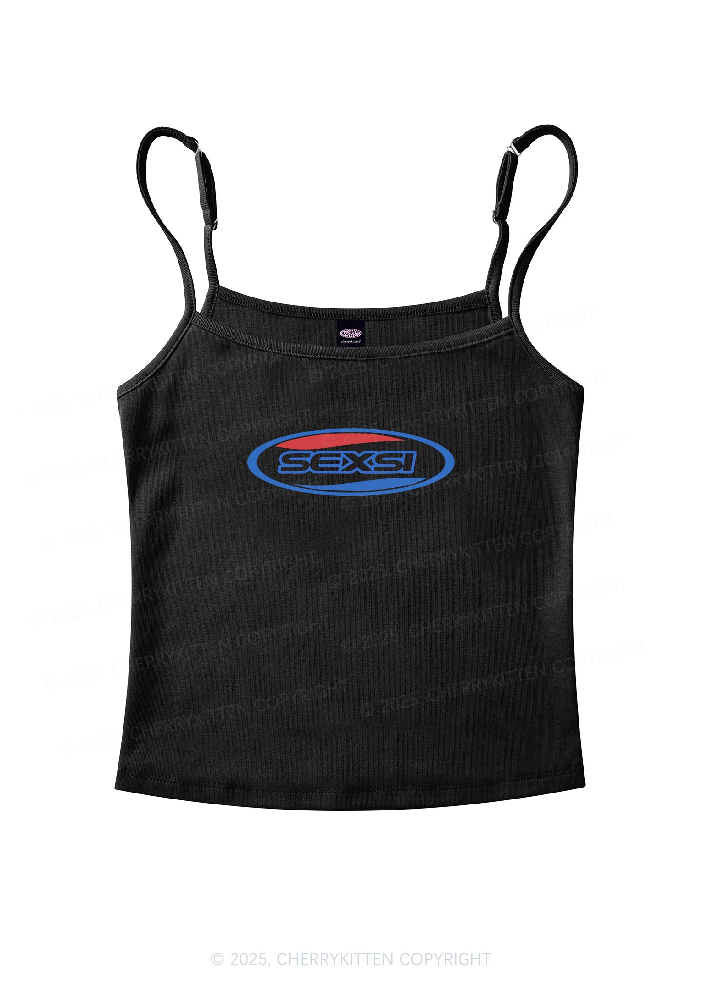 Sexsi Slogan Y2K Spaghetti Strap Cami Cherrykitten