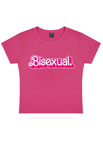 Pink Bisexual Pride Y2K Baby Tee Cherrykitten