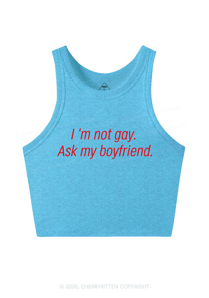 Im Not Gay Pride Y2K Crop Tank Top Cherrykitten