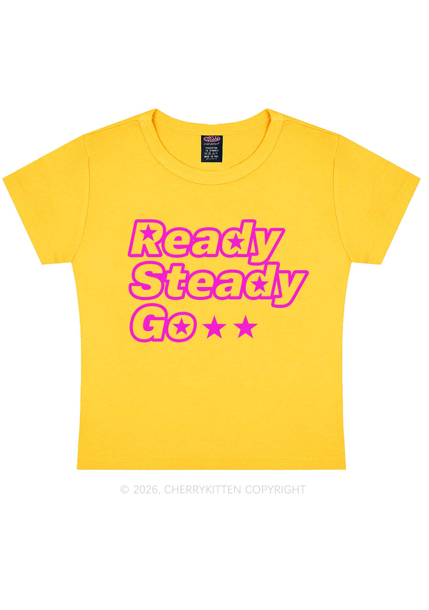 Ready Steady Go Y2K Baby Tee Cherrykitten
