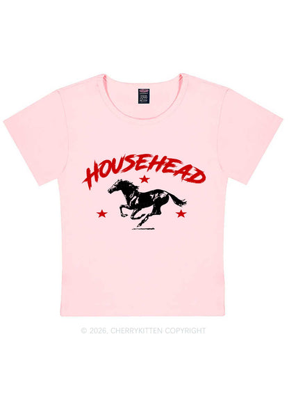 Retro Star Househead Horse Y2K Baby Tee Cherrykitten